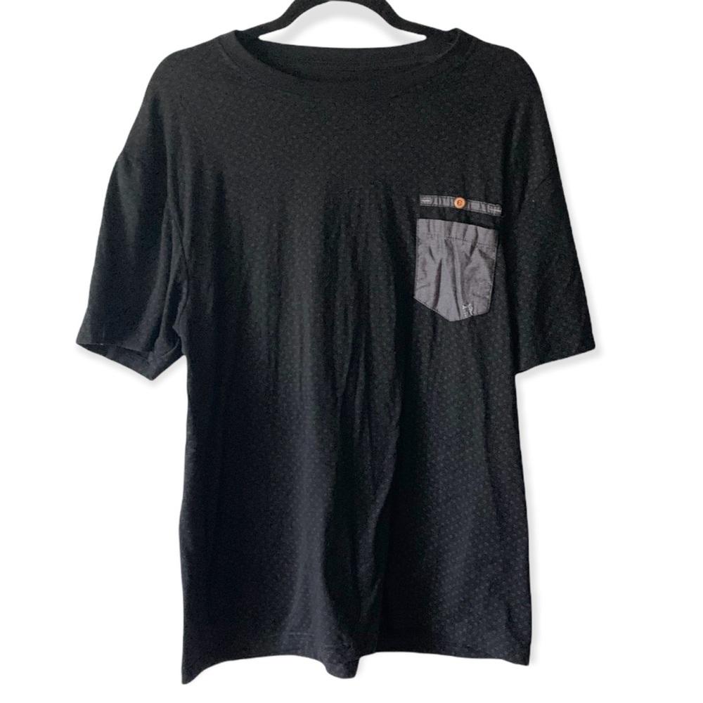 5/$20 Black grey white polka dot shortsleeve tee shirt top vigo XL